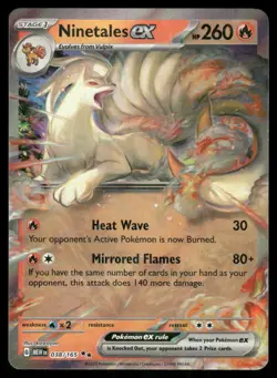 Pokemon Cards Ninetales ex 038/165 151 Double Rare NM *2 - Image 1