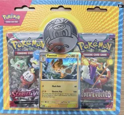 24 pack Pokemon TCG Scarlet & Violet + Paldea Evolved Blister Pack Pawmot Sealed - Image 1