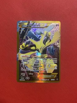 Alakazam EX (Secret) 125/124 Fates Collide Holo Pokemon Card TCG Gold Full Art - Image 1