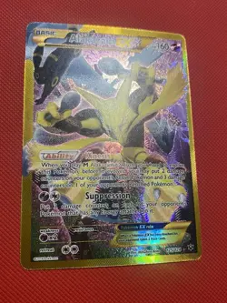 Alakazam EX (Secret) 125/124 Fates Collide Holo Pokemon Card TCG Gold Full Art - Image 4