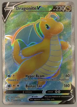 Dragonite V (Full Art) 076/078 Pokemon GO Holo - Image 1