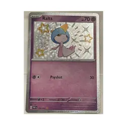 Pokemon Ralts SV: Paldean Fates Shiny Rare Holo 153/091 Basic Psychic 70 HP - Image 1
