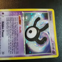 Unseen Forces RARE HOLO HALF SWIRL Pokemon Unown W/28 LP - Image 3