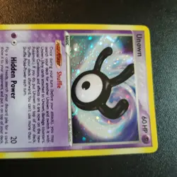 Unseen Forces RARE HOLO HALF SWIRL Pokemon Unown W/28 LP - Image 4