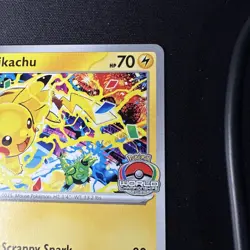 Pikachu SVP 225 - Pokemon TCG Black Star Promo World Championship 2025 Stamp NM - Image 3