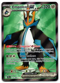 Empoleon ex 114/094 - 🌊 Phantasmal Flames Ultra Rare Pokemon TCG 🖤 - M/LP - Image 1