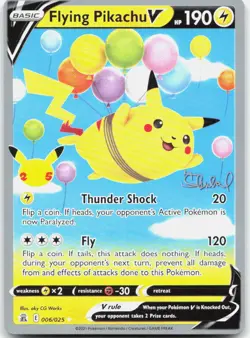 Pokemon TCG Flying Pikachu V - 2022 World Championship Ultra Rare 006/025 - Image 1