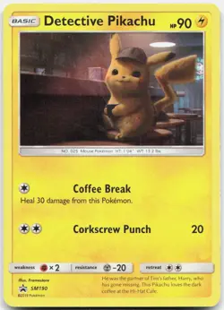 Pokemon TCG Detective Pikachu SM Promos Promo SM190 Holo - Image 1