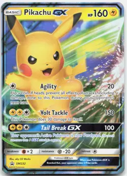 Pokemon TCG Pikachu GX SM Promos Promo SM232 Holo - Image 1