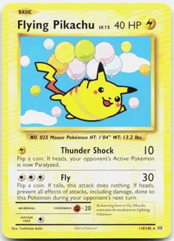 Pokemon TCG Flying Pikachu XY - Evolutions Secret Rare 110/108 - Image 1
