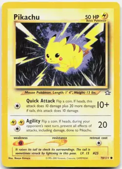 Pokemon TCG Pikachu Neo Genesis Common 070/111 Unlimited - Image 1