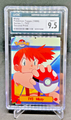 CGC 9.5 - 1999 Topps Pokemon MISTY Series 1 Second Print #TV3 - Image 1