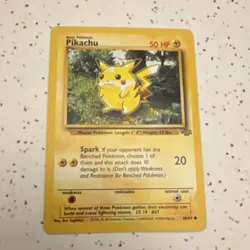 Pokemon Pikachu 60/64 Jungle 1st Edition Regular Common Basic 50 HP English Sug… - Image 1