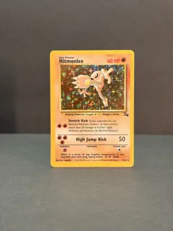 Hitmonlee 7/62 Unlimited Holo Rare - Pokemon Fossil Set LP - Image 4
