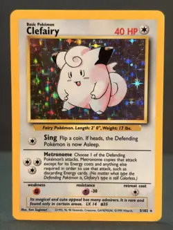 Clefairy 5/102 Unlimited Holo Rare - Pokemon Base Set LP - Image 1