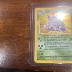 Pokemon Nidoking 11/130 Holo Rare Base Set 2 MP - Image 3