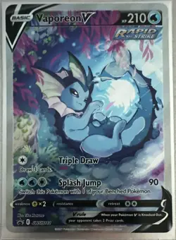 The Pokemon Company Vaporeon V SWSH181 Rapid Strike Promo Holo English - Image 1