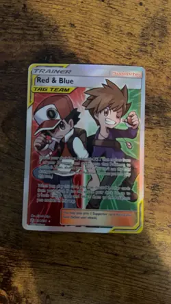 The Pokemon Company Red & Blue 234/236 SM Cosmic Eclipse Full Art TAG TEAM Holo - Image 1