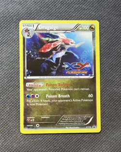 Pokemon Dragalge XY10 Holo Rare Stamped XY Flashfire Prerelease Promo 2014 - LP - Image 1