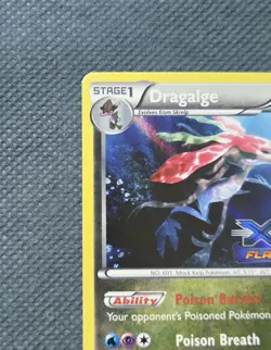 Pokemon Dragalge XY10 Holo Rare Stamped XY Flashfire Prerelease Promo 2014 - LP - Image 3