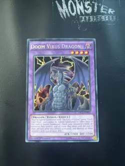 YUGIOH DOOM VIRUS DRAGON SECRET RARE DRL2-EN003 1ST EDITION - Image 1