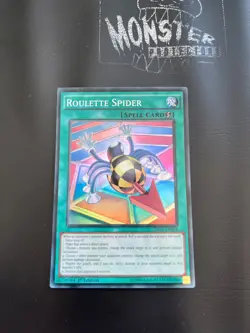 YUGIOH ROULETTE SPIDER SUPER RARE DRL2-EN014 1ST EDITION - Image 1