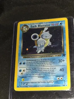 Pokemon 1999 Dark Blastoise 70 HP 3/82 Holo Rare Vintage Minty Team Rocket - Image 1