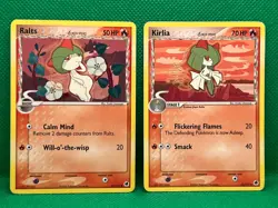 Pokemon Tcg Ralts 61/101 & Kirlia 33/101 EX Dragon Frontiers Non Holo - Image 1
