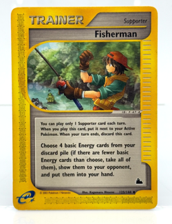 NEAR MINT! 🐟 Fisherman (125/144) Skyridge - WoTC Pokemon TCG NM - Image 1