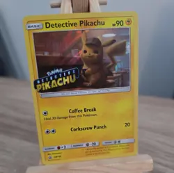 Pokemon Pikachu Stamped TCG Detective Pikachu SM190 Black Star Promo NM - Image 2