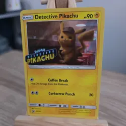 Pokemon Pikachu Stamped TCG Detective Pikachu SM190 Black Star Promo NM - Image 3