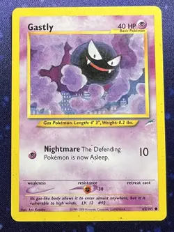 Vintage Pokemon TCG - Gastly 65/105 - Neo Destiny - MP - Image 1