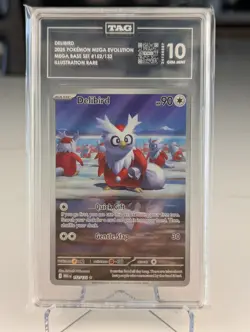 Delibird 152/132 - Pokemon ME01: Mega Evolution Illustration Rare TAG 10 - Image 3