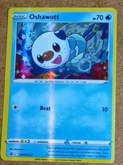 Oshawott (Cosmo Holo) SWSH222 Holo Promo Sword & Shield Promo Pokemon LP - Image 1