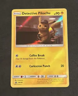 Pokemon Detective Pikachu Sm190 Holo - Black Star Promo - Sun & Moon - NM - Image 1