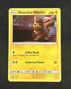 Pokemon Detective Pikachu Sm190 Holo - Black Star Promo - Sun & Moon - NM - Image 2