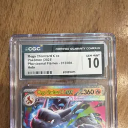 The Pokemon Company Mega Charizard X ex 013/094 Phantasmal Flames Holo CGC 10 - Image 2