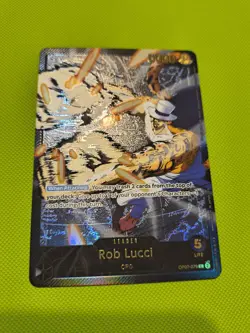 Rob Lucci Alt Art Leader One Piece CCG OP07-079 English Edition Gold - Image 1