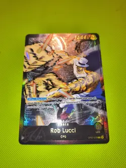 Rob Lucci Alt Art Leader One Piece CCG OP07-079 English Edition Gold - Image 3