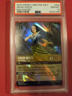 2023 DISNEY LORCANA EN 2 SNOW WHITE ENCHANTED PSA 10 - Image 2