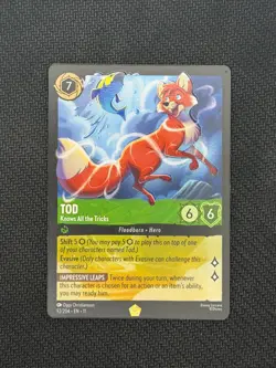 Disney Lorcana TCG Tod Knows All The Tricks Winter Spell #92/204 Non-Foil - Image 1