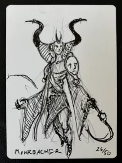 Erebos, God of the Dead Artist Proof Sketched Theros THS MTG - Image 2