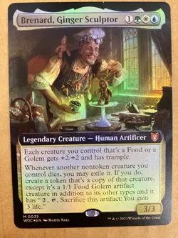 MTG 1x FOIL EXTENDED ART Brenard, Ginger Sculptor # 35 Wilds of Eldraine x1 NM - Image 1