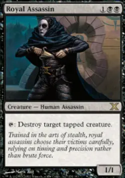 1x Royal Assassin - Foil Moderate Play, Spanish 10th Edition MTG Magic - Image 1