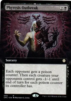 MTG: Phyrexia: All Will Be One: Extended Art Phyresis Outbreak: LP Condition - Image 1