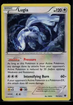 POKEMON LUGIA (XY FATES COLLIDE) 78/124 CRACKED ICE HOLO DECK EXCLUSIVES | NM/LP - Image 1