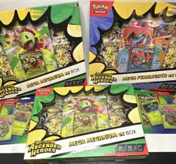 Pokemon Mega Evolution Ascended Heroes Box Set Meganium Feraligatr LOT 5 - Image 1