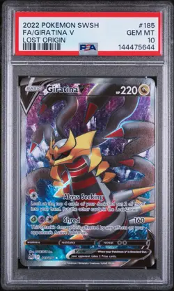2022 POKEMON SWORD & SHIELD LOST ORIGIN #185 FULL ART/GIRATINA V PSA 10 - Image 1
