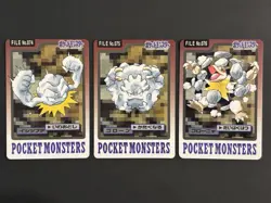 1997 Bandai Carddass Geodude Graveler Golem Pokemon Pocket Monsters - Image 1