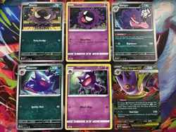 Pokemon TCG: 6 Card Lot (Gastly, Haunter & Gengar) Mega Gengar EX - Lot B - Image 1